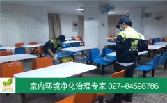 武漢廣播電視學校地下室食堂空間消毒
