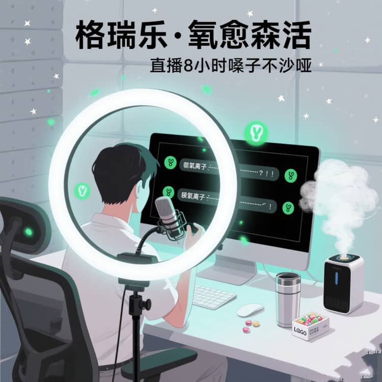 格瑞樂負(fù)氧離子，直播室的 “隔音結(jié)界”